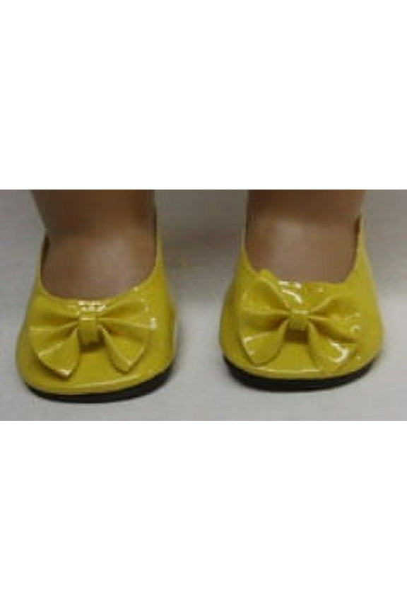 Yellow Bow Shoes fits Bitty Baby