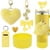 Yellow Bows Accessories for Stanley Cup 40&30oz Tumbler with Handle,Including Bow Straw Topper,Chapstick Holder, Boot, Keychain Charms for Stanley Cups(Yellow)