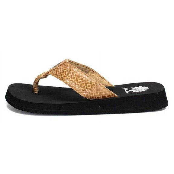 Yellow Box | FAYA Snakeskin Embossed Flip Flop With EVA Sole