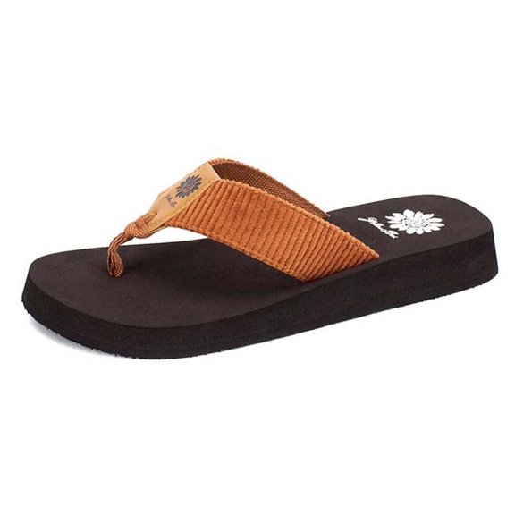 Yellow Box | FREDRIC Corduroy Fabric EVA Sole Flip Flops