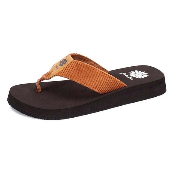 Yellow Box | FREDRIC Corduroy Fabric EVA Sole Flip Flops