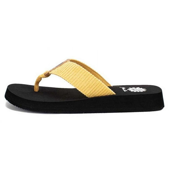 Yellow Box | FREDRIC Corduroy Fabric EVA Sole Flip Flops