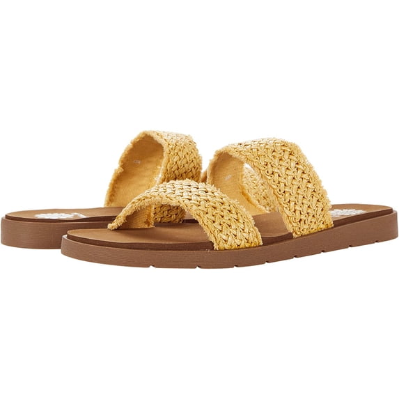 Yellow Box Fentana Women's Braided Raffia Slide Sandals 49468