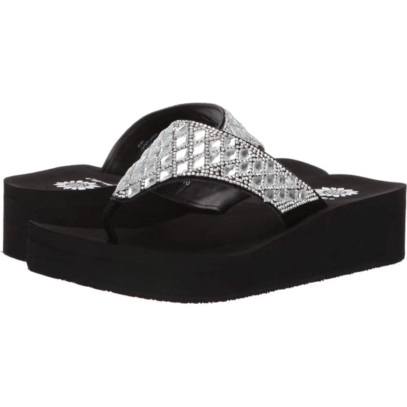 Yellow Box Padmell Women's EVA Wedge Rhinestone Sandals Comfort