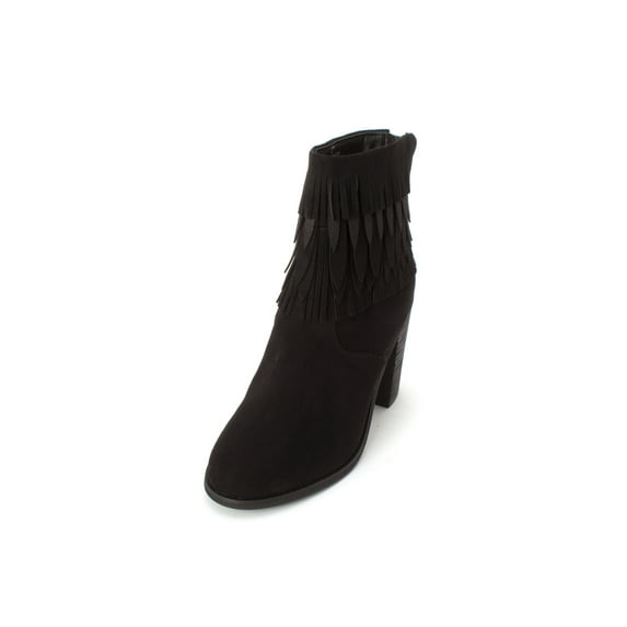 Yellow Box Womens Sunny Fabric Closed Toe Ankle Fashion Boots, Black, Size 6.5