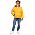thumbnail image 1 of Yellow Boys Padded Puffer Jacket Size 3-4 Years, Kids Hooded Full Zip Winter Warm Coat with Side Pockets for Casual Outerwear Clothes, 1 of 5