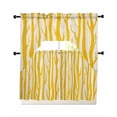 thumbnail image 1 of Yellow Branches Swag Kitchen Curtains Sets for Windows 24 Inch Length, Abstract Tree Modern Short Window Curtain Panels Swags Valances and Tiers 3 Piece Set for Cafe/Dining Room, 1 of 5