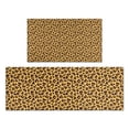 thumbnail image 1 of Yellow and Brown Of Cheetah Print Kitchen Rugs Sets Of 2,Anti Fatigue Kitchen Mat Rugs Non Slip Washable,Decorative Kitchen Floor Mats for Kitchen,Sink,Laundry,17"x30"+17"x47", 1 of 7