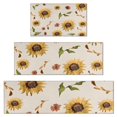 thumbnail image 1 of Yellow Brown Green Leaf Sunflower Pattern Kitchen Rugs Sets Of 3,Kitchen Runner Rugs Non Skid Washable,Decorative Kitchen Floor Mats for Kitchen,Sink,Laundry,17"x30"+ 17"x47" + 17"x59", 1 of 6