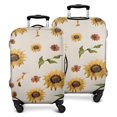 thumbnail image 1 of Yellow Brown Green Leaf Sunflower Pattern Luggage Cover Fashion Suitcase Cover Baggage Covers Fit 25-28 Inch Luggage (Go Travel), 1 of 5
