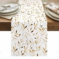 thumbnail image 1 of Yellow Brown Leaf Table Runner - 48 Inch Long, Kitchen Dining Table Runner Dresser Scarves, Modern Botanical Foliage Plant Country Farmhouse Decor for Coffee Tables Wedding Party Banquet, 1 of 8