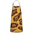 thumbnail image 1 of Yellow and Brown Of Leopard Print Apron-Garden Aprons for Women with Pockets-Cotton Linen Waterproof Kitchen Cooking Gardening Aprons Adjustable for Kitchen,Cooking,BBQ and Salon 33x27 Inch, 1 of 7