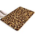 thumbnail image 1 of Yellow and Brown Of Leopard Print Flannel Non Slip Door Rugs,Washable Door Mats Indoor,Decorative Door Mats,Dirt-Resistant and Absorbent Doormat for Entrance,Bedroom,Kitchen,Bathroom,23.5"x16", 1 of 5