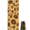 thumbnail image 1 of Yellow and Brown Of Leopard Print Hot Yoga Mat Towel Non Slip for Hot Yoga - Quick-Drying Yoga Mat Cover with 4 Corner Pockets with Travel Bag - Hot Yoga Towel Non Slip 70"x26", 1 of 6