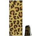 thumbnail image 1 of Yellow and Brown Of Leopard Print Hot Yoga Mat Towel Non Slip for Hot Yoga - Quick-Drying Yoga Mat Cover with 4 Corner Pockets with Travel Bag - Hot Yoga Towel Non Slip 70"x26", 1 of 6