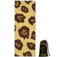 thumbnail image 1 of Yellow and Brown Of Leopard Print Hot Yoga Mat Towel Non Slip for Hot Yoga - Quick-Drying Yoga Mat Cover with 4 Corner Pockets with Travel Bag - Hot Yoga Towel Non Slip 74"x26", 1 of 6