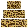 thumbnail image 1 of Yellow and Brown Of Leopard Print Kitchen Rugs Sets Of 3,Kitchen Runner Rugs Non Skid Washable,Decorative Kitchen Floor Mats for Kitchen,Sink,Laundry,17"x30"+ 17"x47" + 17"x59", 1 of 6