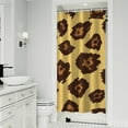 thumbnail image 1 of Yellow and Brown Of Leopard Print Shower Curtain 36"x72" ,Bathroom Decorative Shower Curtains Set with 12 Hooks,Modern Waterproof Washable Shower Curtain, 1 of 6