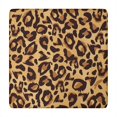 thumbnail image 1 of Yellow and Brown Of Leopard Print Square Fitted Tablecloth with Elastic Edge,Square Table Cover,Washable Elastic Table Cover for Home Kitchen Party Decor 34"x34", 1 of 6