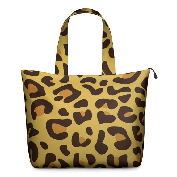 Yellow and Brown Of Leopard Print Travel Tote Bags for Women Carry On,Large Weekender Bags for Women Travel,Multi Functional Duffle Bag for Work,Shopping,Sports