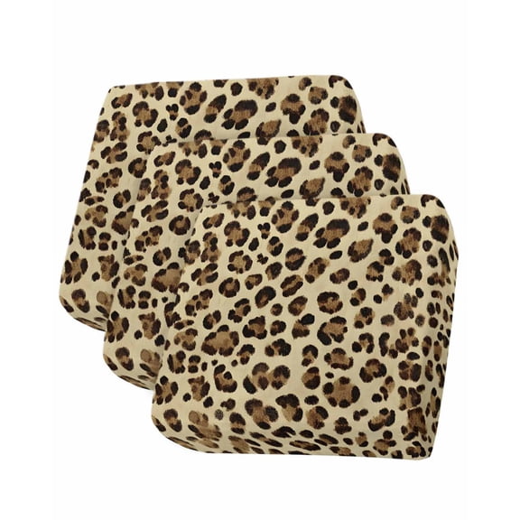 Yellow Brown Leopard Sofa Couch Cushion Covers Washable, Removable Stretchable Sectional Couch Covers, Modern Abstract Art Slipcovers for L & T Shape Sofa Furniture Protector S Size 3 pcs
