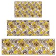 thumbnail image 1 of Yellow Brown Sunflower Pattern Kitchen Rugs Sets Of 3,Kitchen Runner Rugs Non Skid Washable,Decorative Kitchen Floor Mats for Kitchen,Sink,Laundry,17"x30"+ 17"x47" + 17"x59", 1 of 6