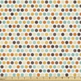 thumbnail image 1 of Ambesonne Yellow Brown Fabric by the Yard Upholstery, Colorful Polka Dots, 3 Yards, Pale Earth Yellow Taupe, 1 of 4