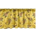 thumbnail image 1 of Yellow Brown Window Valance, Continuous Themed Folkloric Paisley Like Floral Ornament, Curtain Valance for Kitchen Bedroom Decor with Rod Pocket, 54" X 12", Mustard and Multicolor, by Ambesonne, 1 of 2