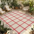 thumbnail image 1 of Yellow Buffalo Plaid Outdoor Rug for Patio/Deck/Porch, Non-Slip Large Area Rug 6 x 9 Ft, Red Lines Grid Pattern Vintage Indoor Outdoor Rugs Washable Area Rugs, Reversible Camping Rug Carpet Runner, 1 of 8