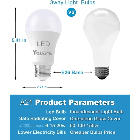 Yellow Bug Light Bulbs Outdoor, A19 LED Lights 9W, (60W to 100W Equivalent), Amber Yellow, Not-dimmable, E26 Base Bulb for Outside, Nursery, Sleep, Porch Garage, 4 Pack