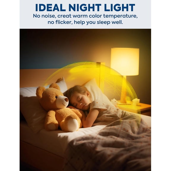 Yellow Bug Light Bulbs Outdoor, A19 LED Lights 9W, (60W to 100W Equivalent), Amber Yellow, Not-dimmable, E26 Base Bulb for Outside, Nursery, Sleep, Porch Garage, 4 Pack