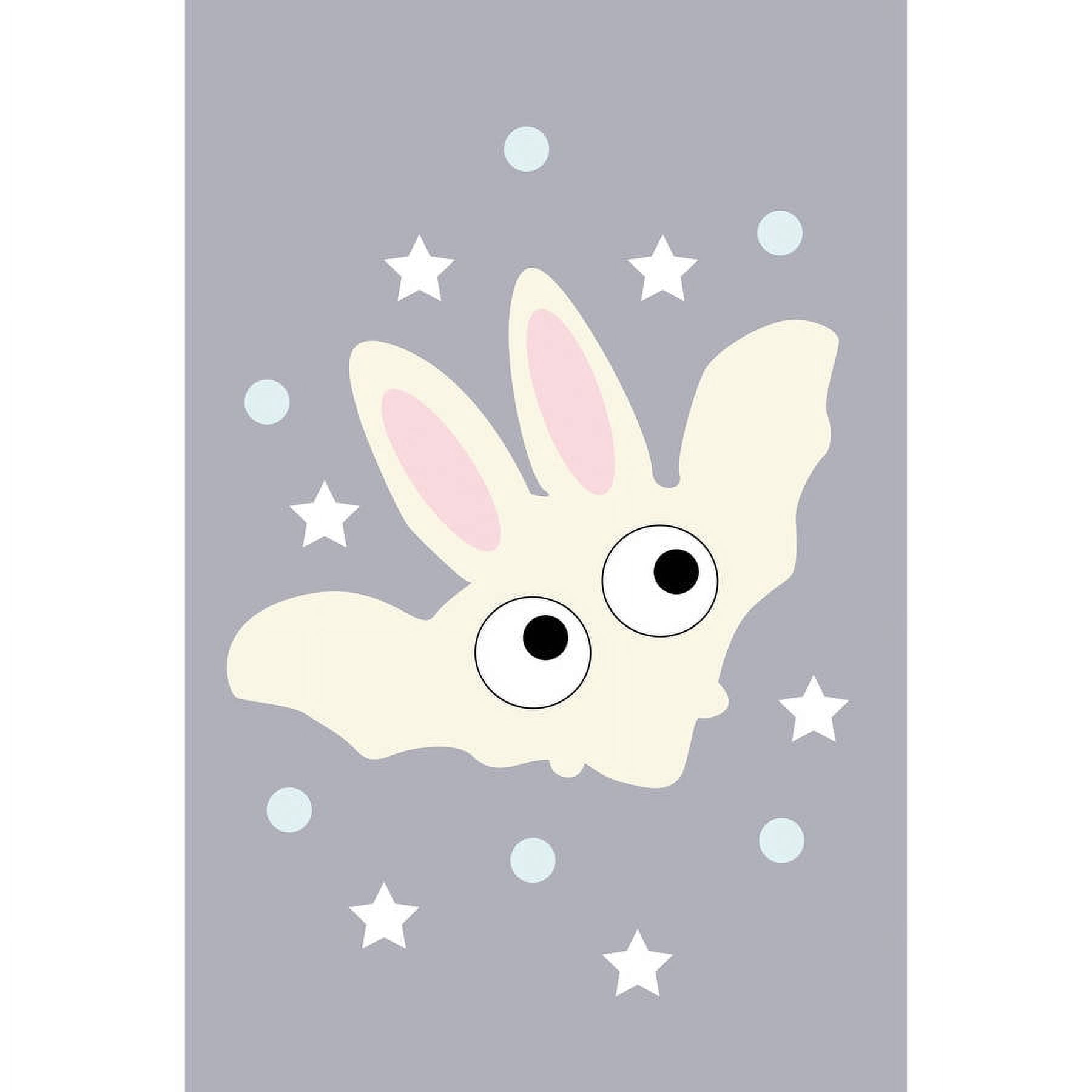 "Yellow Bunny Bat" Painting Print on Wrapped Canvas