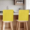 thumbnail image 1 of Yellow Burlap Texture Chair Back Cover for Dining Room Set of 4, Farmhouse Vintage Yellow Removable Kitchen Chair Slipcovers, Washable Seat Protector for Restaurant Party Banquet Wedding Décor, 1 of 9