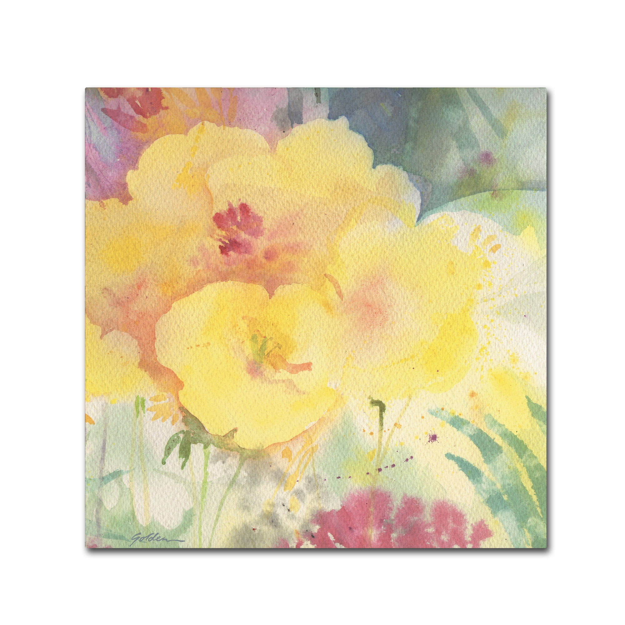 Yellow Burst' Canvas Art by Sheila Golden