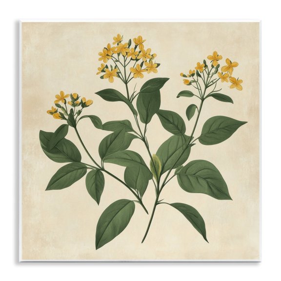 Stupell Industries Yellow Bushels Botanical Illustration Wall Plaque Art, design by Petal Prints Design