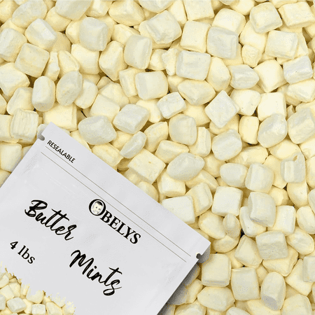 Yellow Butter Mints - Delicious Mint Flavored Candy - After Dinner Mints | 4 Pounds (64oz) | Sweet Treat That Can't Be Beat!