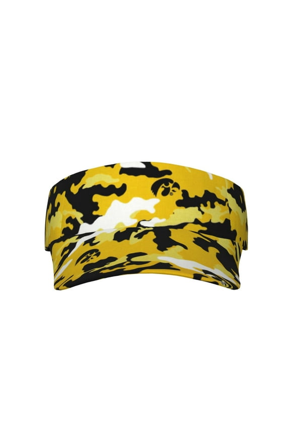 Yellow Camouflage Sport Visor Hats Sun Protection Outdoor Activity For Women Men