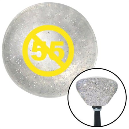 Yellow Cant Drive 55 Clear Retro Metal Flake Shift Knob with M16 x 1.5 Insert Auto