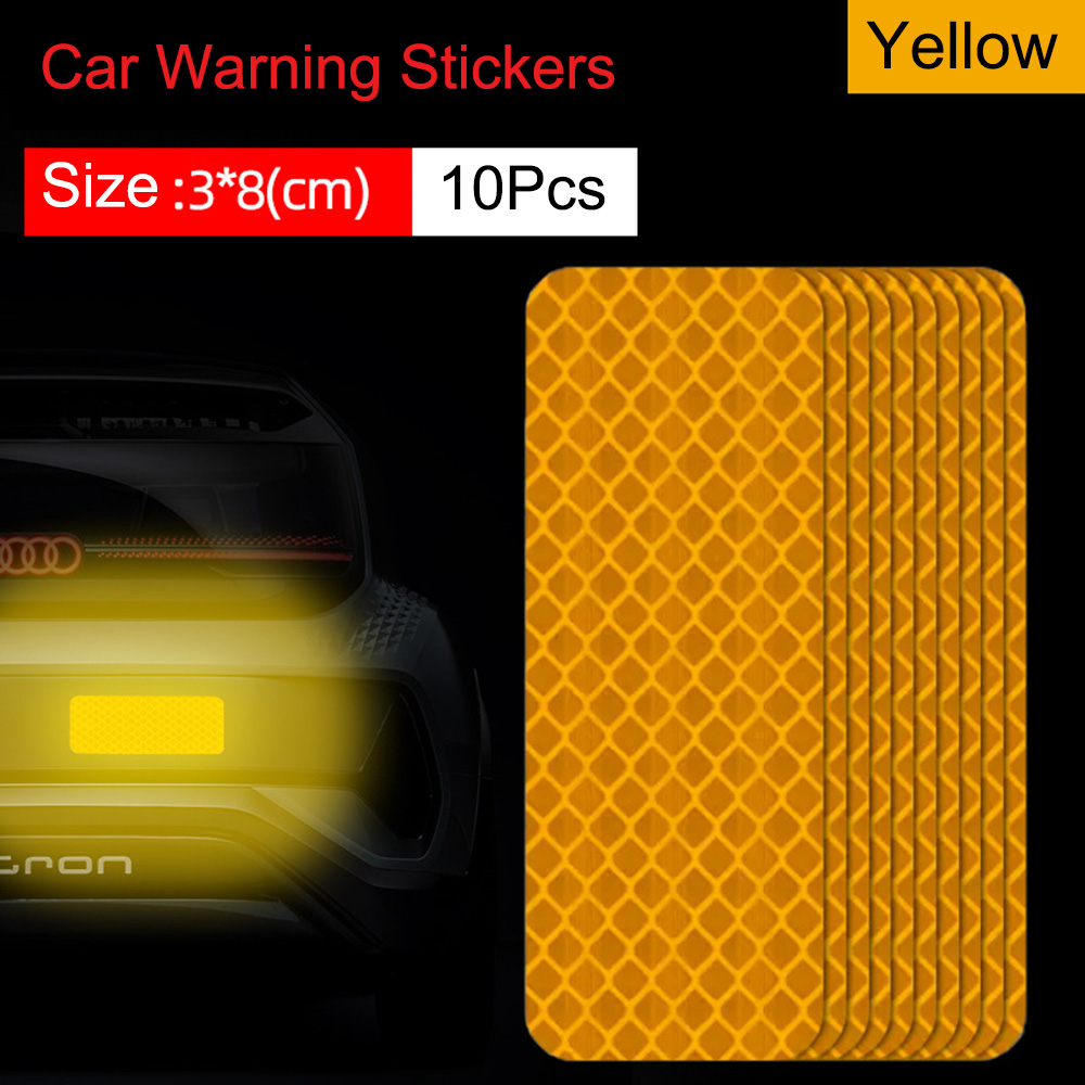 Yellow Car Bumper Reflective Stickers Reflective Warning Strip Tape