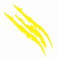 thumbnail image 1 of Yellow Car Claw Mark Stickers Auto Decoration 2PCS Reflective Vehicle Decals for Hood Headlight Customization, 1 of 4