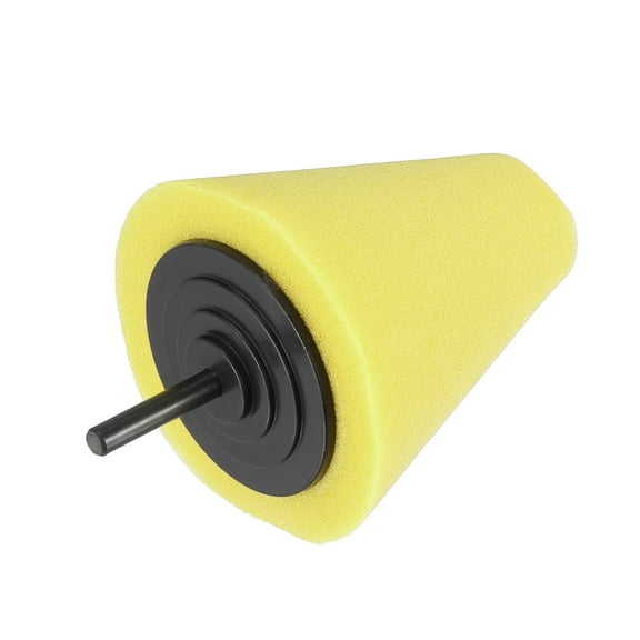 Yellow Car Cone Polishing Pad Sponge Buffing Pads for Automotive Polishing Wheel Hub Care Cleaner