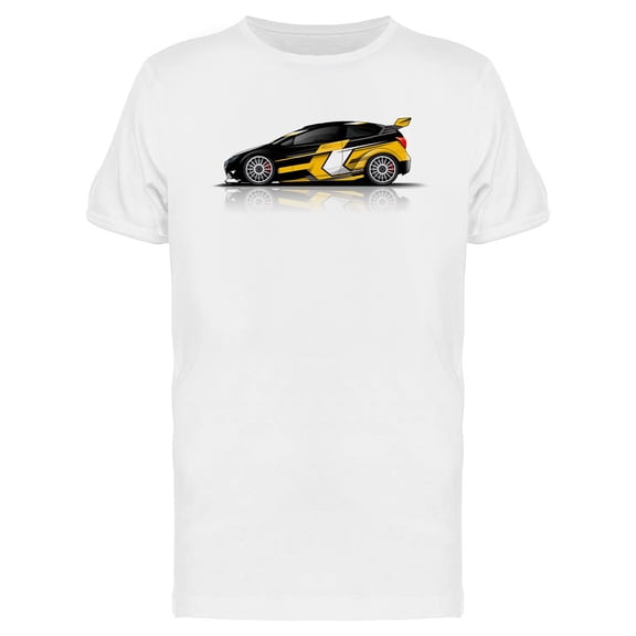 Yellow Car Design T-Shirt Men -Image by Shutterstock, Male Large