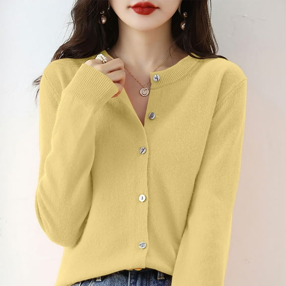 Yellow Cardigan Sweaters for Women