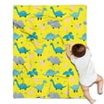 thumbnail image 1 of Yellow Cartoon Dinosaurs Eggs Pattern Blanket,Comfortable Soft Flannel Throw Blanket,All Season,Warm Lightweight Blankets for Sofa Bed Couch Living Room Chair,30"x40", 1 of 4