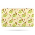 thumbnail image 1 of Yellow Cartoon Dinosaurs Flowers Hearts Pattern Bathroom Rugs Mat,Non Slip Microfiber Bathroom Rug,Rubber Backing,Soft Bathroom Mats for Bathroom Floor,Tub and Shower,17x30in(43x75cm), 1 of 5