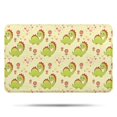 thumbnail image 1 of Yellow Cartoon Dinosaurs Flowers Hearts Pattern Bathroom Rugs Mat,Non Slip Microfiber Bathroom Rug,Rubber Backing,Soft Bathroom Mats for Bathroom Floor,Tub and Shower,17x27in(43x68cm), 1 of 5