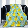 thumbnail image 1 of Yellow Cartoon Duck Flannel Fleece Throw Blankets for Bed Sofa Living Room Soft Blanket Warm Throw Blanke, 1 of 6