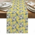 thumbnail image 1 of Yellow Cashew Flower Table Runner - 90 Inch Long, Kitchen Dining Table Runner Dresser Scarves, Retro Ethnic Abstract Country Farmhouse Decor for Coffee Tables Wedding Party Banquet, 1 of 8