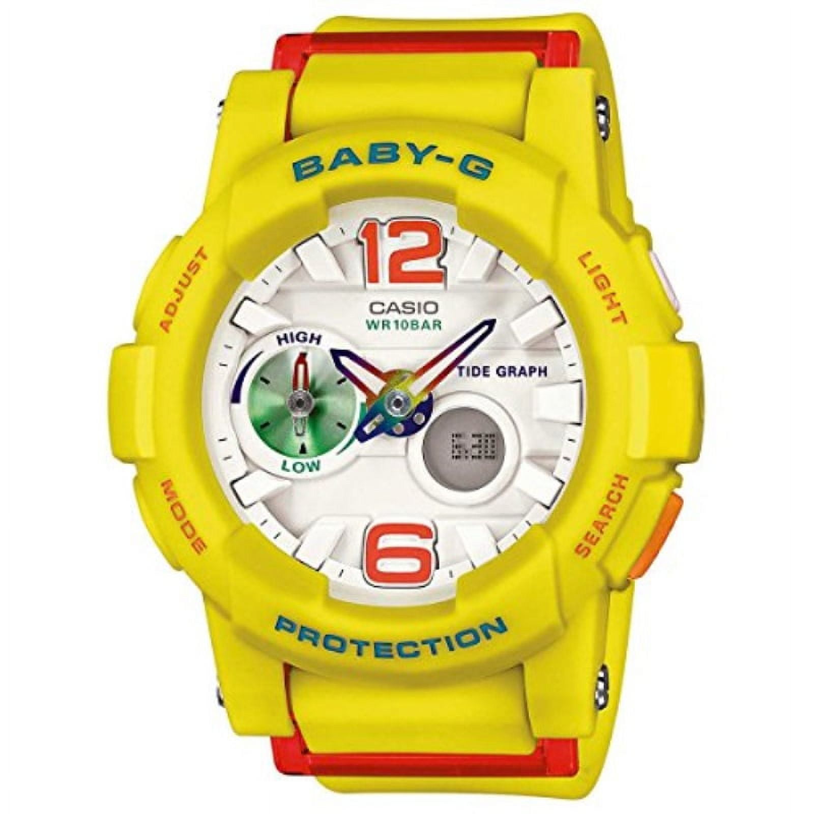 Yellow Casio Baby-G Tide Graph Ana-Digi Watch BGA180-9B