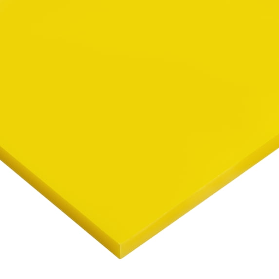 Yellow Cast Acrylic Bar - 1/4" Thick x 2" Wide x 12" Long